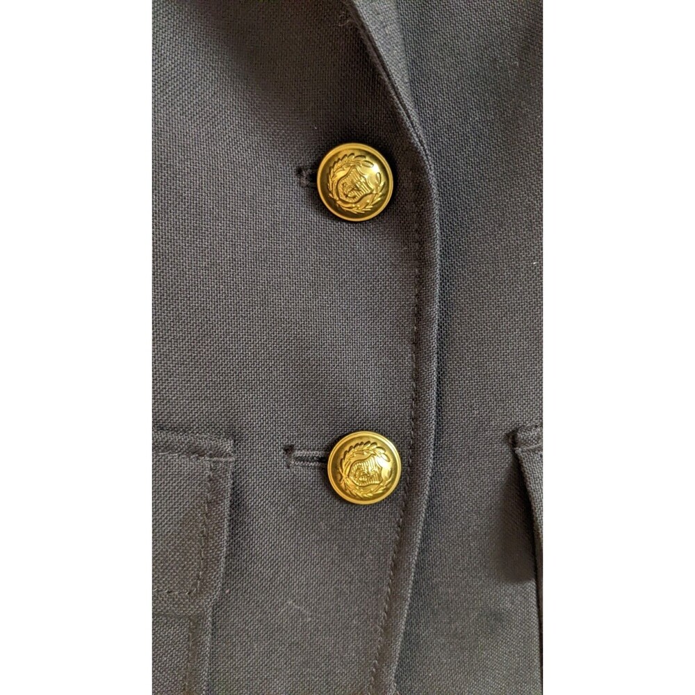 Women's J.CREW 100% Wool Navy Blue SCHOOLBOY 2 Button Blazer 00 Petite - Picture 10 of 15